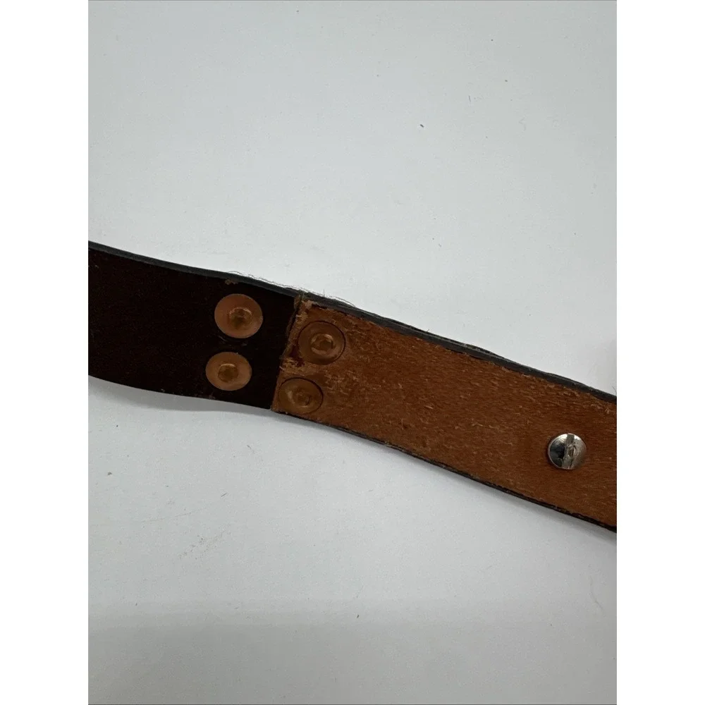 MEN'S WESTERN CONCHO LEATHER BELT. COWBOY RODEO SUEDE CONCHO LEATHER BELT 34